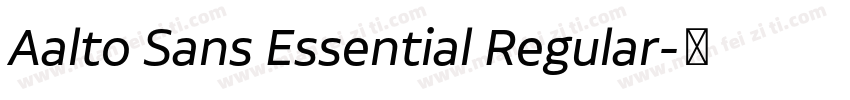 Aalto Sans Essential Regular字体转换